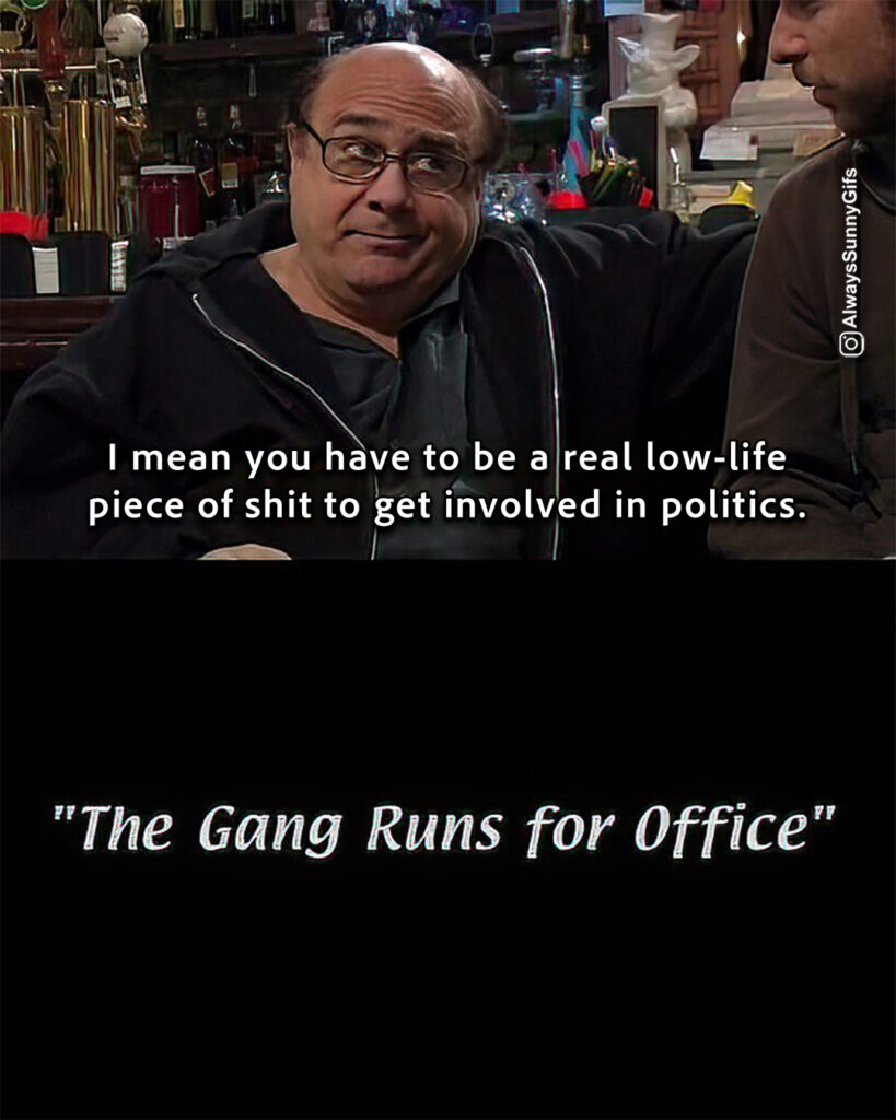 Always Sunny – S02E08 The Gang Runs for Office – title card