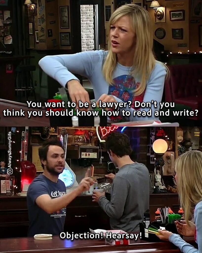 Always Sunny – S03E10 Mac Is a Serial Killer – objection