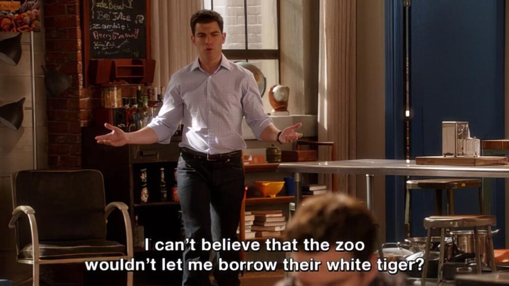 I can’t believe that the zoo wouldn’t let me borrow their white tiger