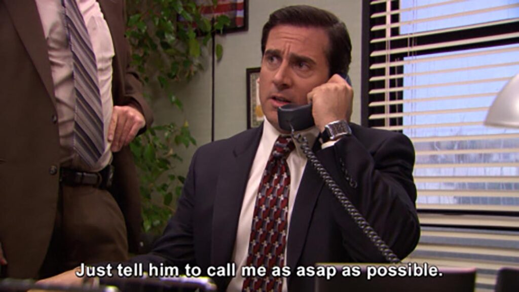 Just tell him to call me asap as possible