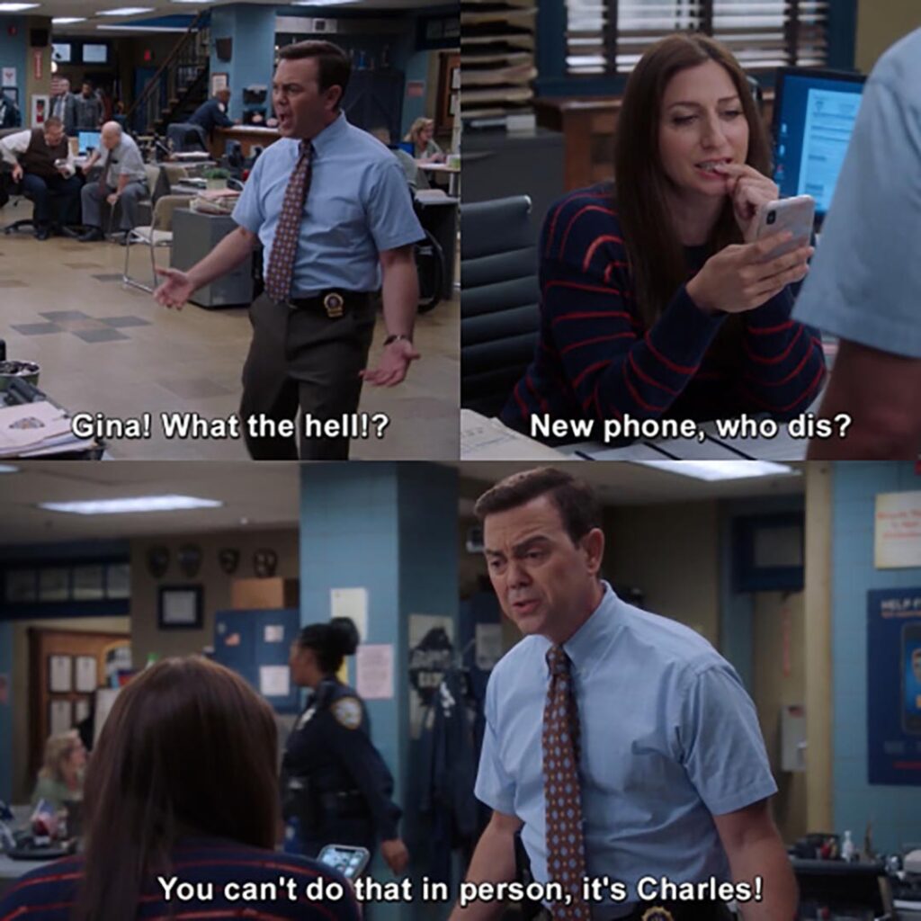 You can't do that in person (Brooklyn Nine-Nine)