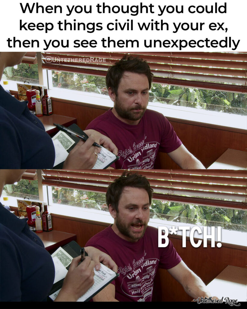 When you thought you could keep things civil with your ex, then you see them unexpectedly