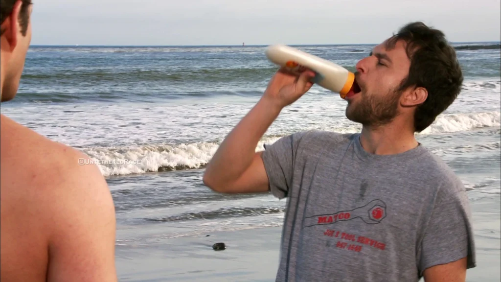 Are you drinking sunscreen — Its Always Sunny In Philadelphia — Season 7 Episode 2 — S07E02