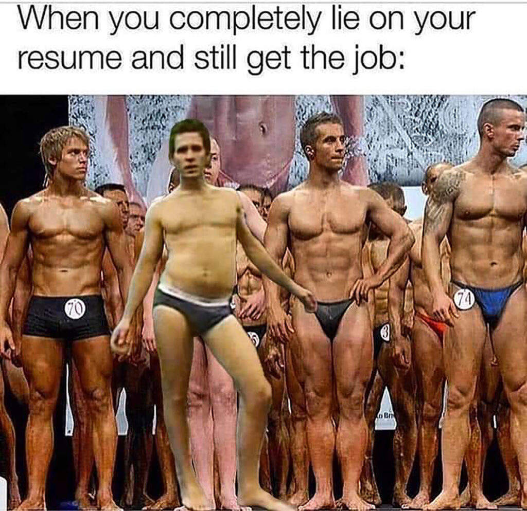 Are you telling me this photo of Bruce Jenner is your resume