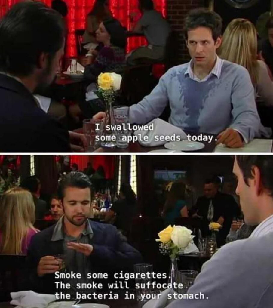 One of the funniest lines in the show.